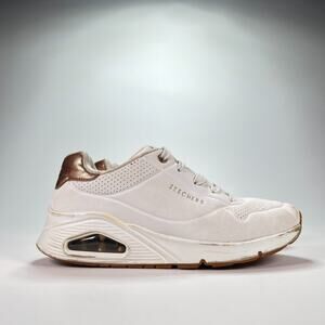 Skechers UNO Gen1 Shimmer Away White Casual Sneakers Shoes 310545L Youth Size 3